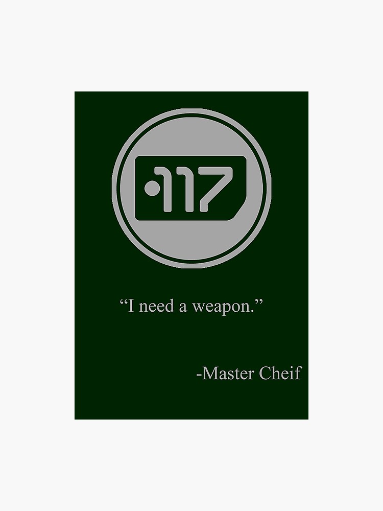 750x1000 Gray Halo Master Chief Dog Tag Icon Photographic Print