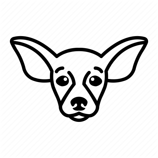 512x512 Chihuahua, Dog, Head, Outlined, Style Icon