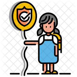 256x256 Child Care Icon Of Colored Outline Style