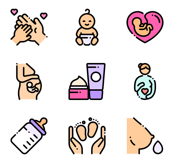 600x564 Child Care Icons