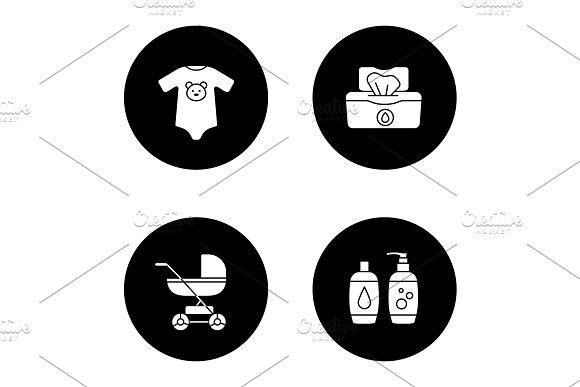 580x387 Childcare Glyph Icons Set Icons Glyph Icon, Icon Set, Glyphs