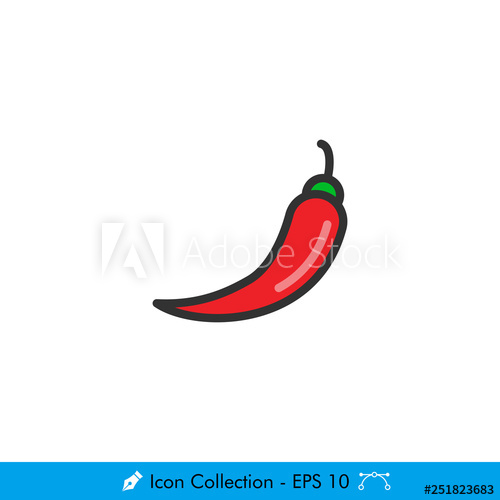 500x500 Chili Icon Vector