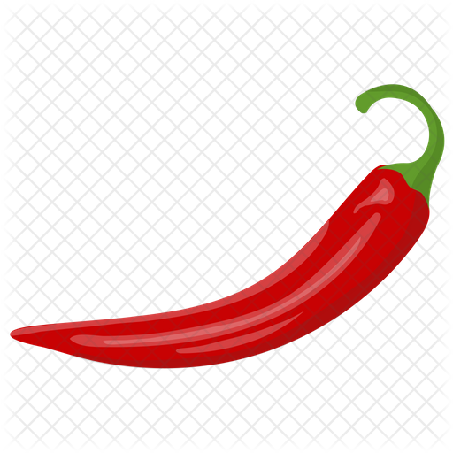 512x512 Red Chili Icon Of Flat Style