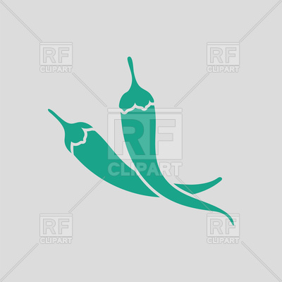 400x400 Chili Pepper Icon On Gray Background Vector Image Of Food