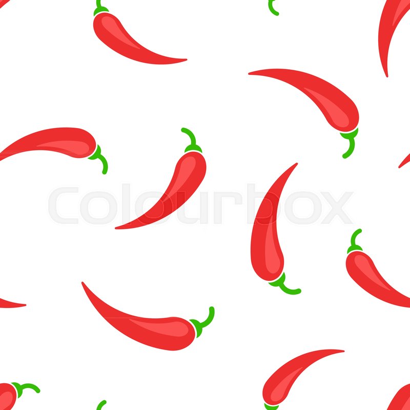 800x800 Chili Pepper Icon Seamless Pattern Stock Vector Colourbox