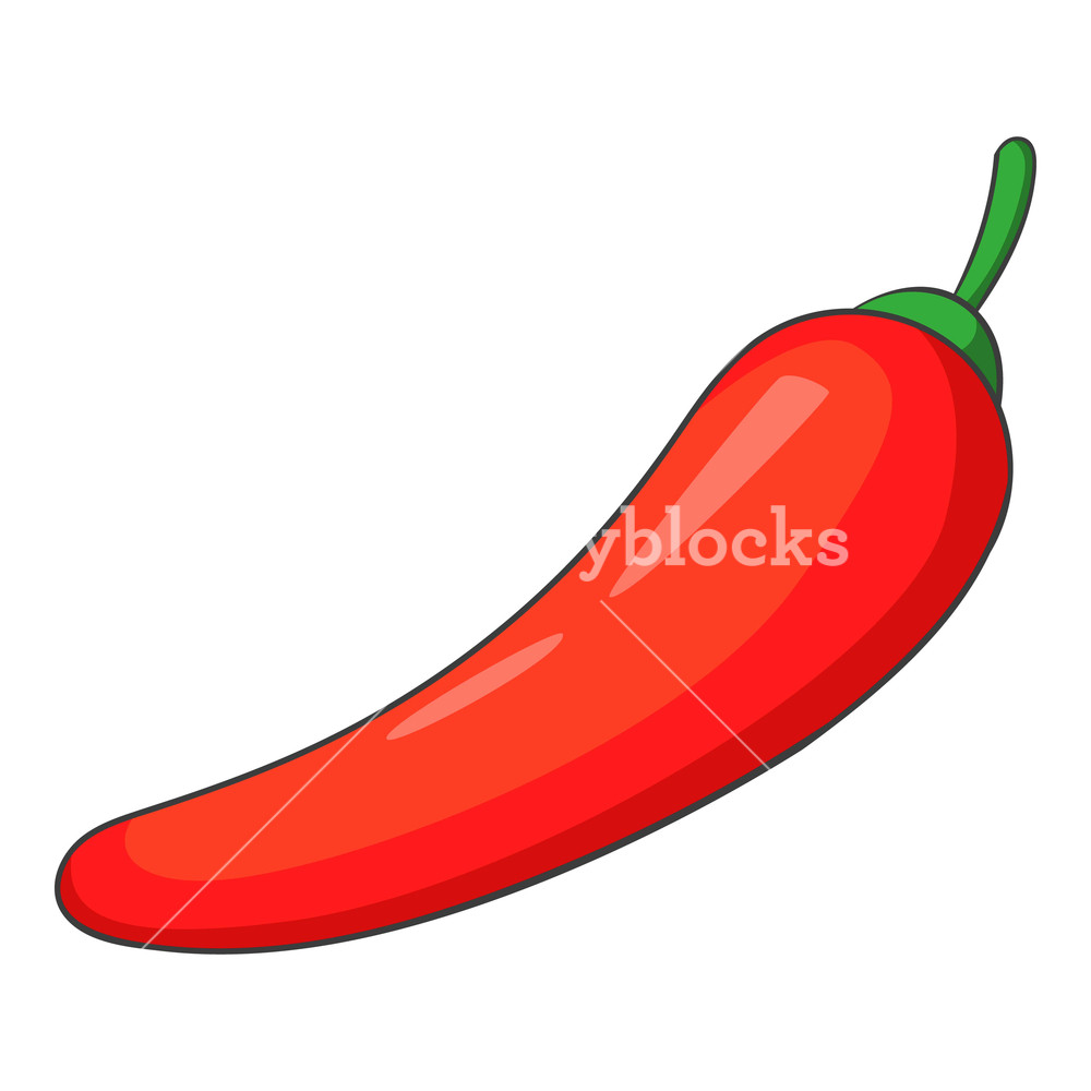 1000x1000 Chilli Pepper Icon Cartoon Illustration Of Chilli Pepper Vector