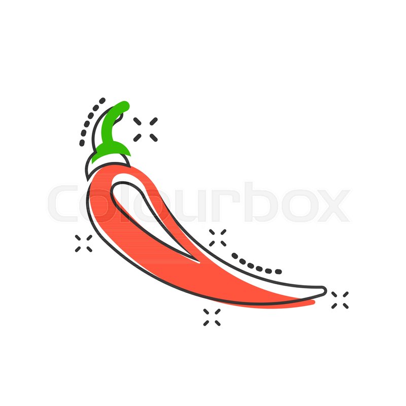 800x800 Vector Cartoon Chili Pepper Icon In Stock Vector Colourbox