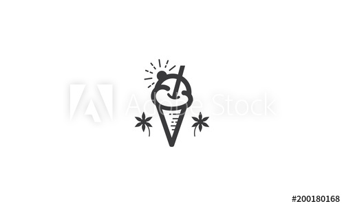 500x300 Ice, Ice Cream, Chill, Beach, Coconut Tree, Emblem Symbol Icon
