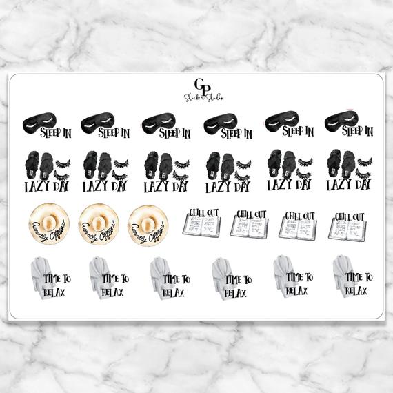 570x570 Chill Outrelax Icon Planner Stickers Etsy