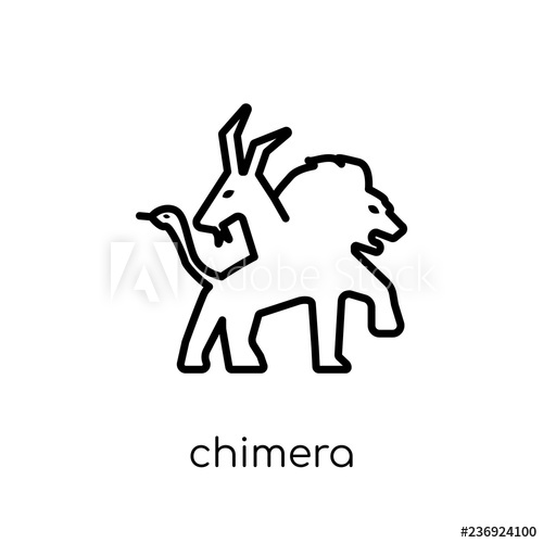 500x500 Chimera Icon Trendy Modern Flat Linear Vector Chimera Icon