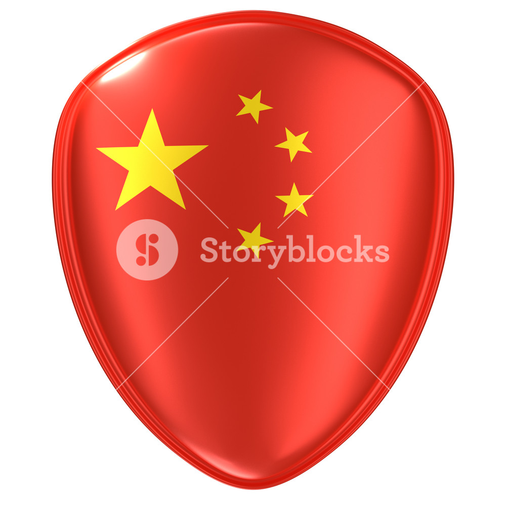 1000x1000 Rendering Of A China Flag Icon On White Background Royalty