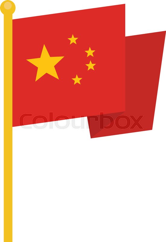 550x800 China Flag Icon, Flat Icon Stock Vector Colourbox