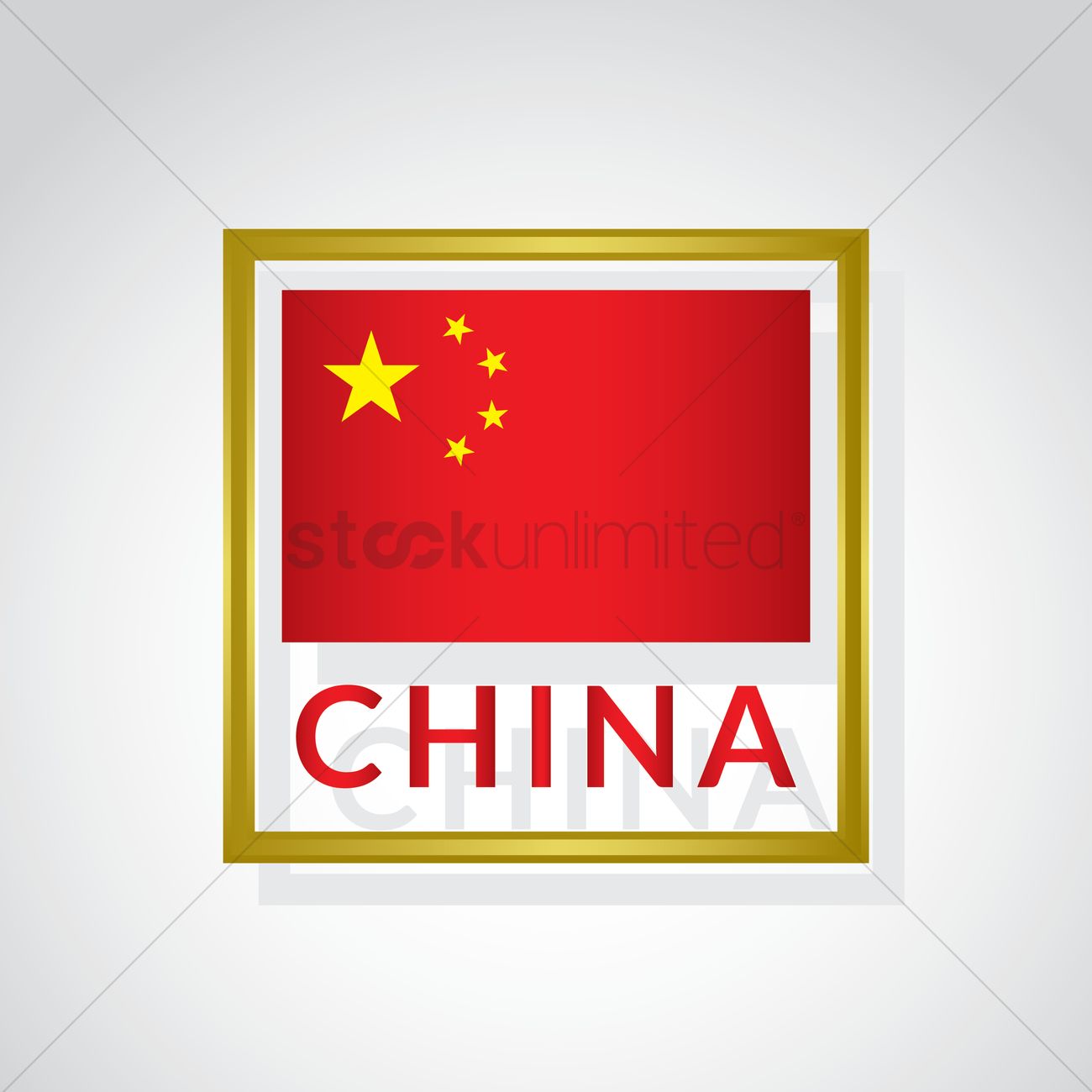 1300x1300 China Flag Icon Vector Image