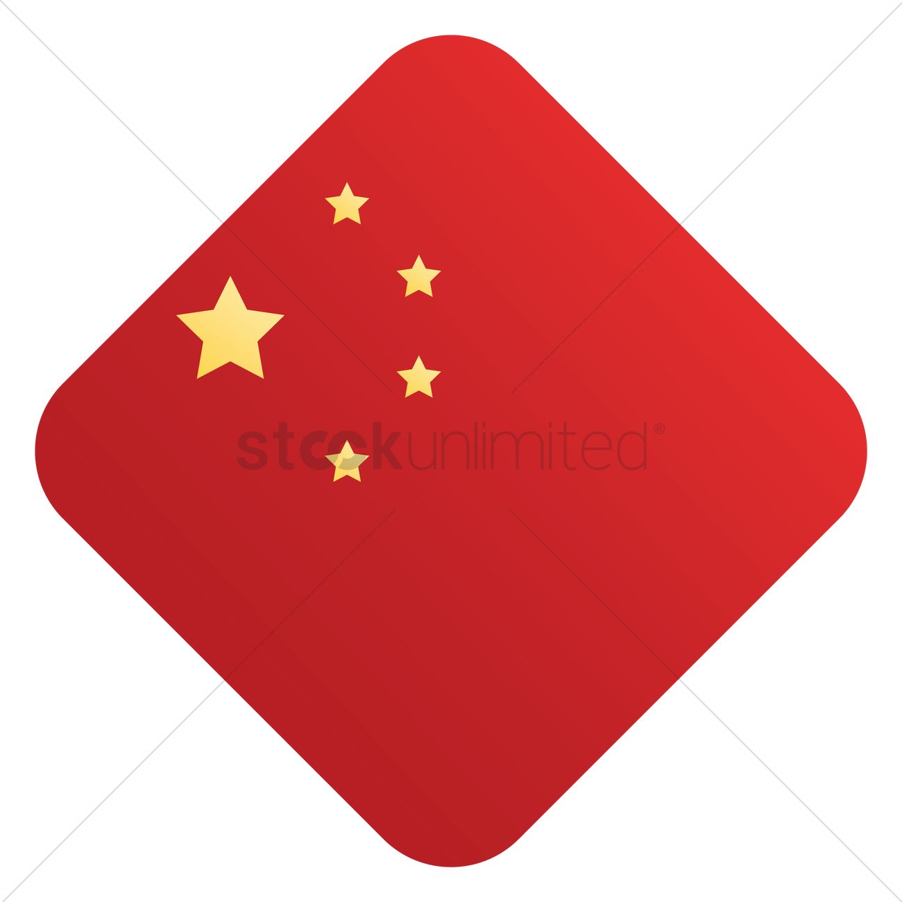 1300x1300 China Flag Icon Vector Image