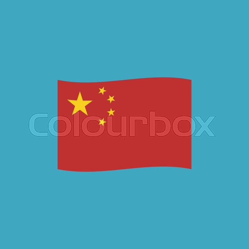 800x800 China Flag Icon In Flat Design Stock Vector Colourbox