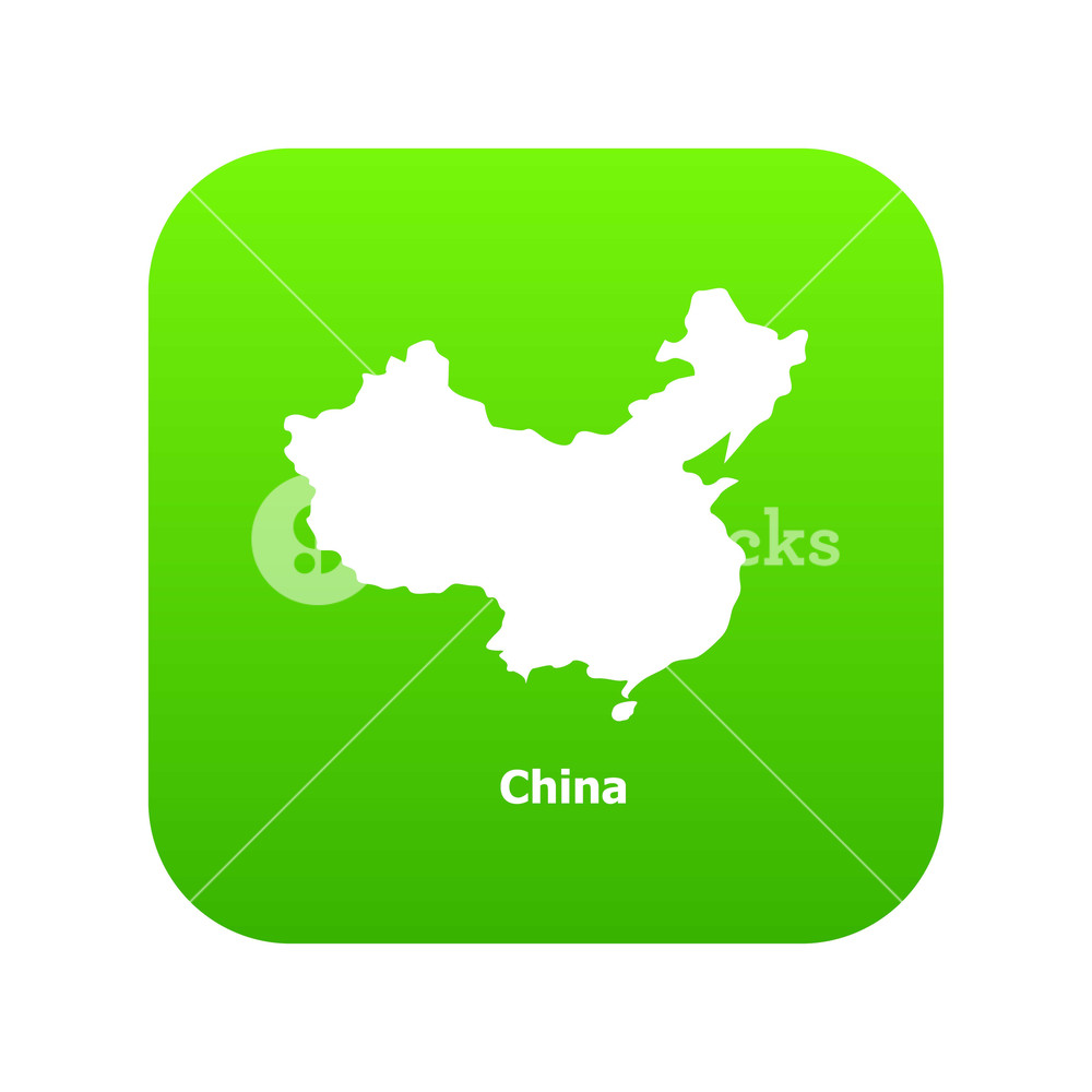 1000x1000 China Map Icon Simple Illustration Of China Map Vector Icon