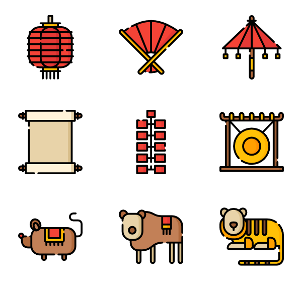 600x564 Chinese Dragon Icons