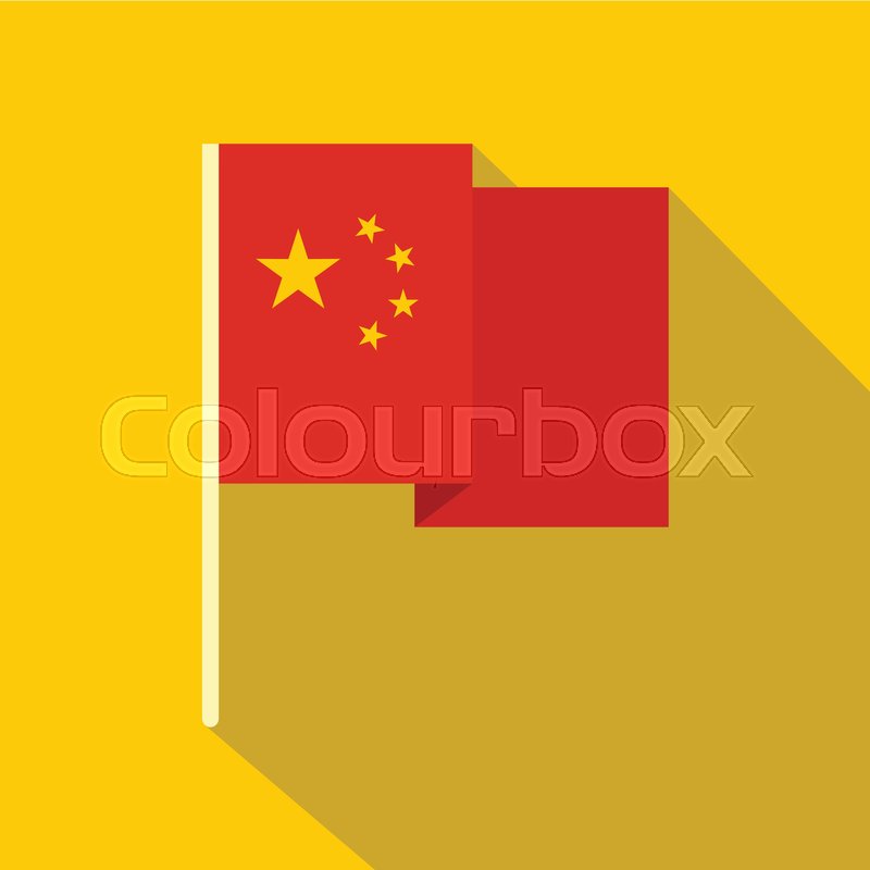 800x800 Chinese National Flag Icon Flat Stock Vector Colourbox