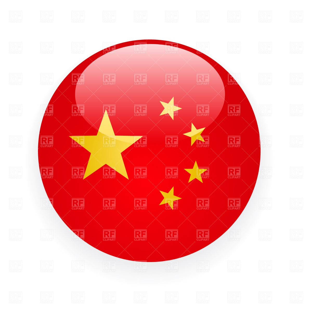 1200x1200 China Button Flag Icon Vector Image Of Icons And Emblems Prague
