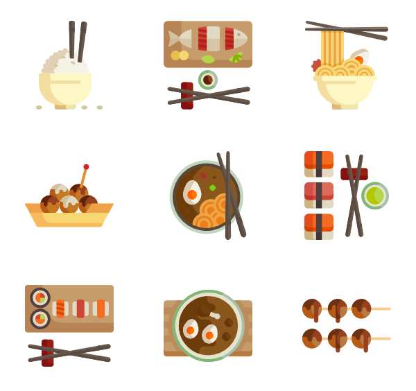 600x564 Chinese Food Icons