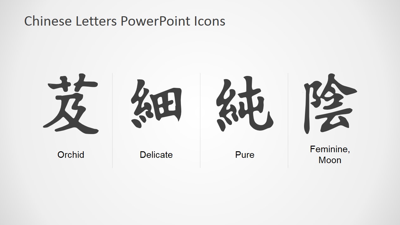 1280x720 Chinese Symbols Powerpoint Icons