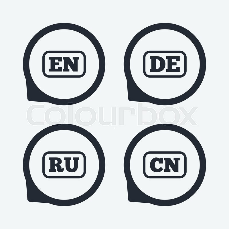 Language Icons En, De, Ru And Cn Stock Vector Colourbox 800x800 Language Icons En, De, Ru And Cn Stock Vector Colourbox