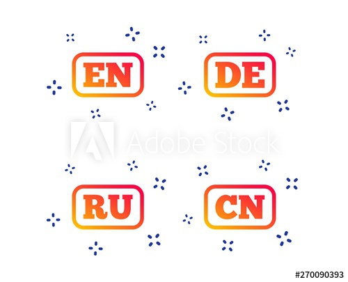 Language Icons En, De, Ru And Cn Translation Symbols English 500x405 Language Icons En, De, Ru And Cn Translation Symbols English