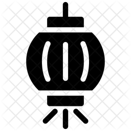 256x256 Chinese Lantern Icon Of Glyph Style