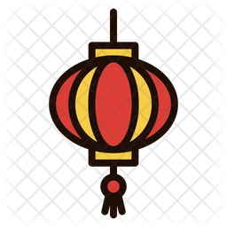 256x256 Chinese Lantern Icon Of Colored Outline Style