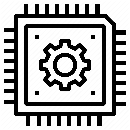 512x512 Artificial, Chip, Gear, Intelligence Icon