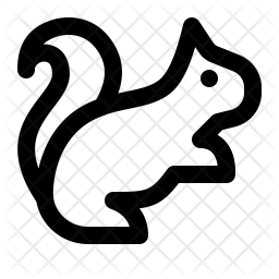 256x256 Squirrel Icon Of Line Style