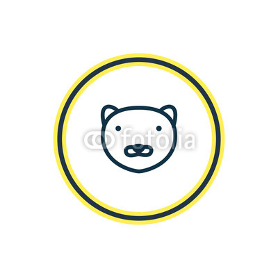 400x400 Vector Illustration Of Mink Icon Line Beautiful Zoo Element Also