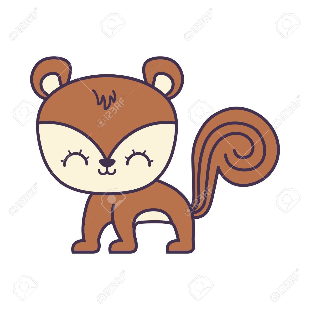 1300x1300 Cute Chipmunk Animal Icon Vector Illustration Design Illustration