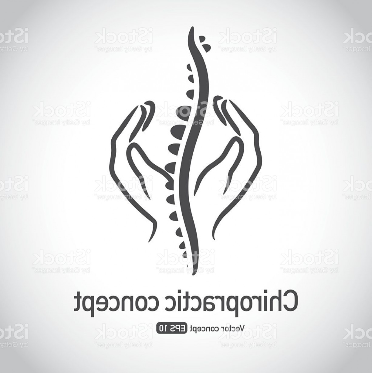 1226x1228 Royalty Free Chiropractic Symbol Hands Massaging Spine Concept