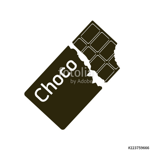 500x500 Bitten Chocolate Bar Icon Stock Image And Royalty Free Vector