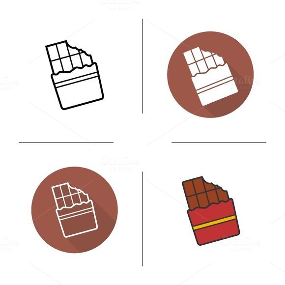 580x580 Chocolate Bar Icons Vector Icons