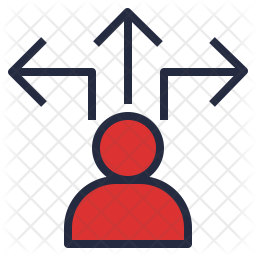 256x256 Decision Choice Icon Of Colored Outline Style