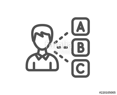 500x405 Opinion Or Choice Line Icon Select Answer Sign Business Test