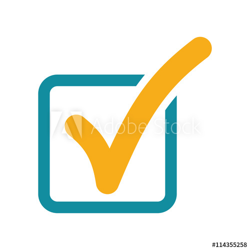 500x500 Ok Choice Icon Flat Color On White Background