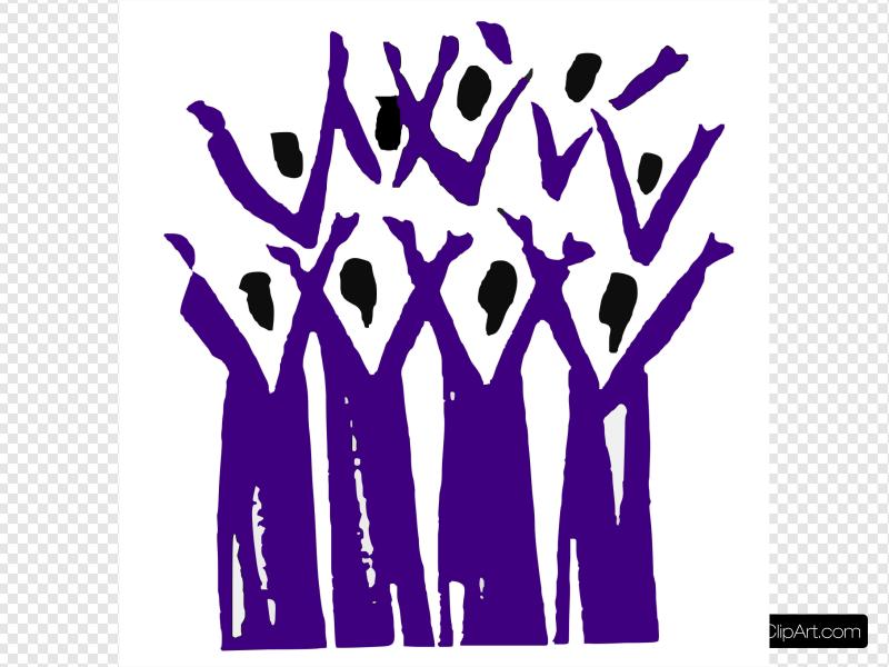 800x600 Choir In Purple Clip Art, Icon