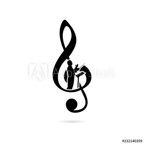 500x500 Black Choir Guide Logo, Choir Icon