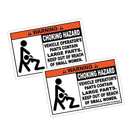 425x425 Warning Chocking Hazard Jdm Sticker Decal Automotive