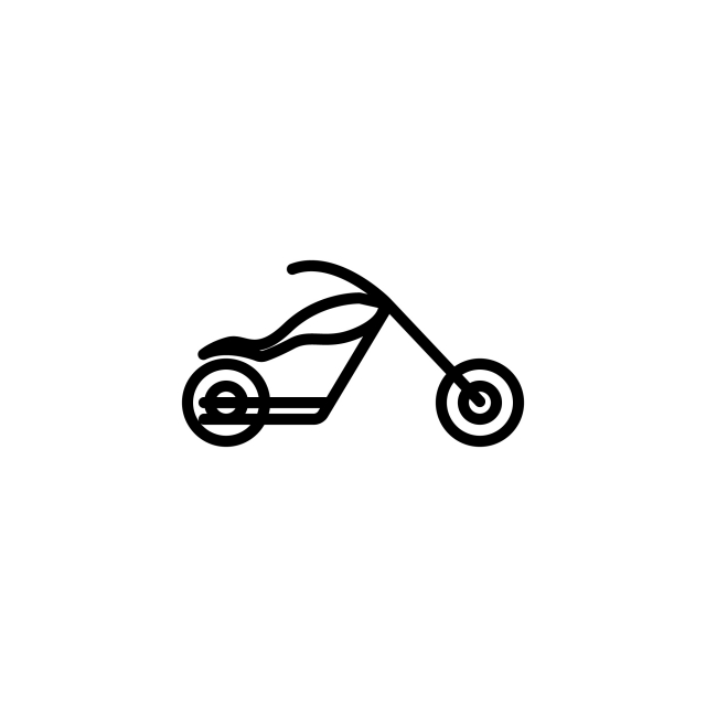 640x640 Chopper Motorcycle Icon Line Style Icon Vector Illustration, Icon