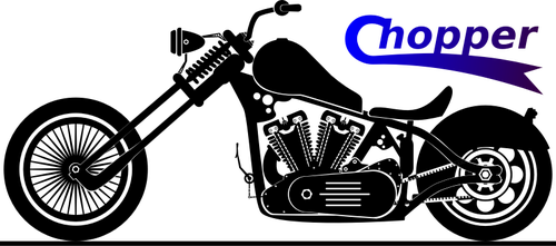 500x221 Chopper Icon Vector Drawing With Writing