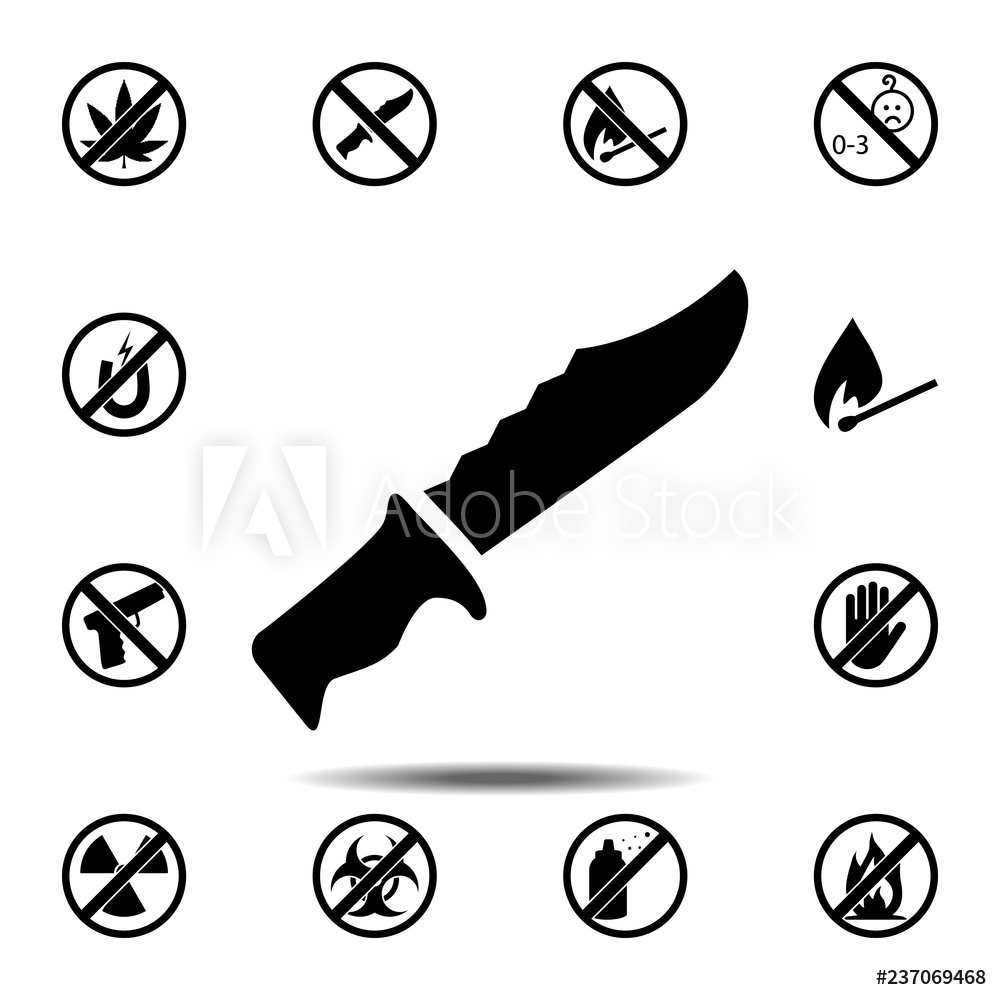1000x1000 Photo Art Print Knife, Chopper Icon Europosters
