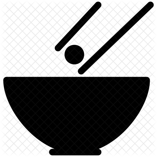 512x512 Chopsticks Icon Of Glyph Style