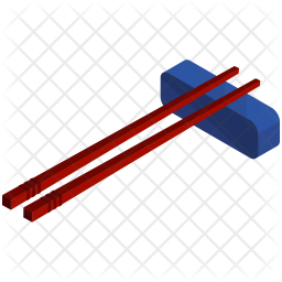 256x256 Chopsticks Icon Of Isometric Style