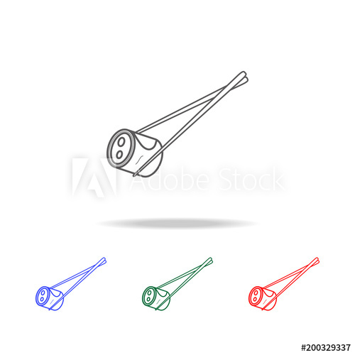 500x500 Sushi And Chopsticks Icon Elements Of Fast Food Multi Colored