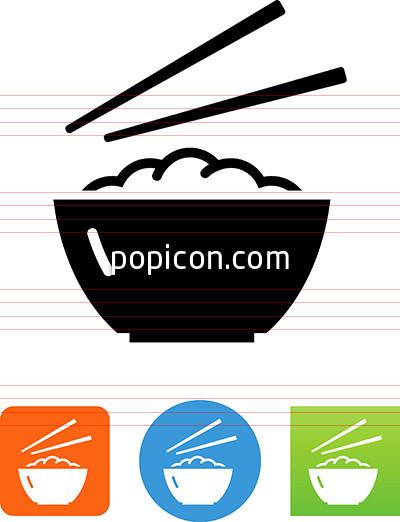 400x522 Bowl With Chopsticks Icon