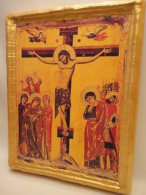 300x400 Jesus Christ Crucifixion Rare Eastern Orthodox Byzantine Icon Art